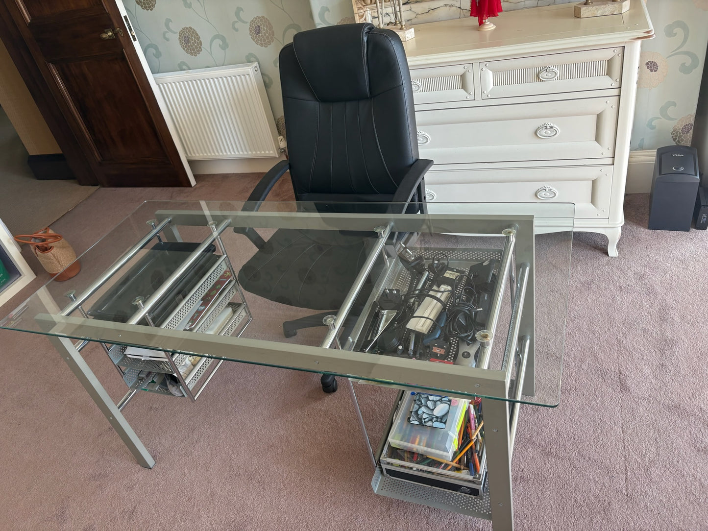Glass Topped Table