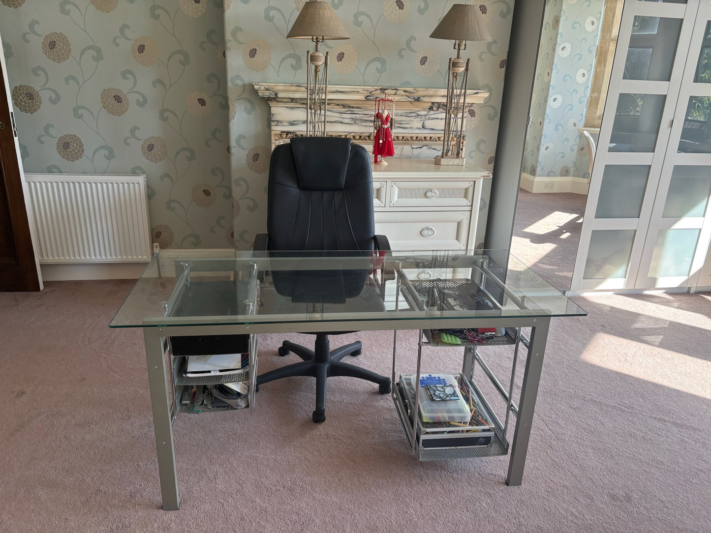 Glass Topped Table
