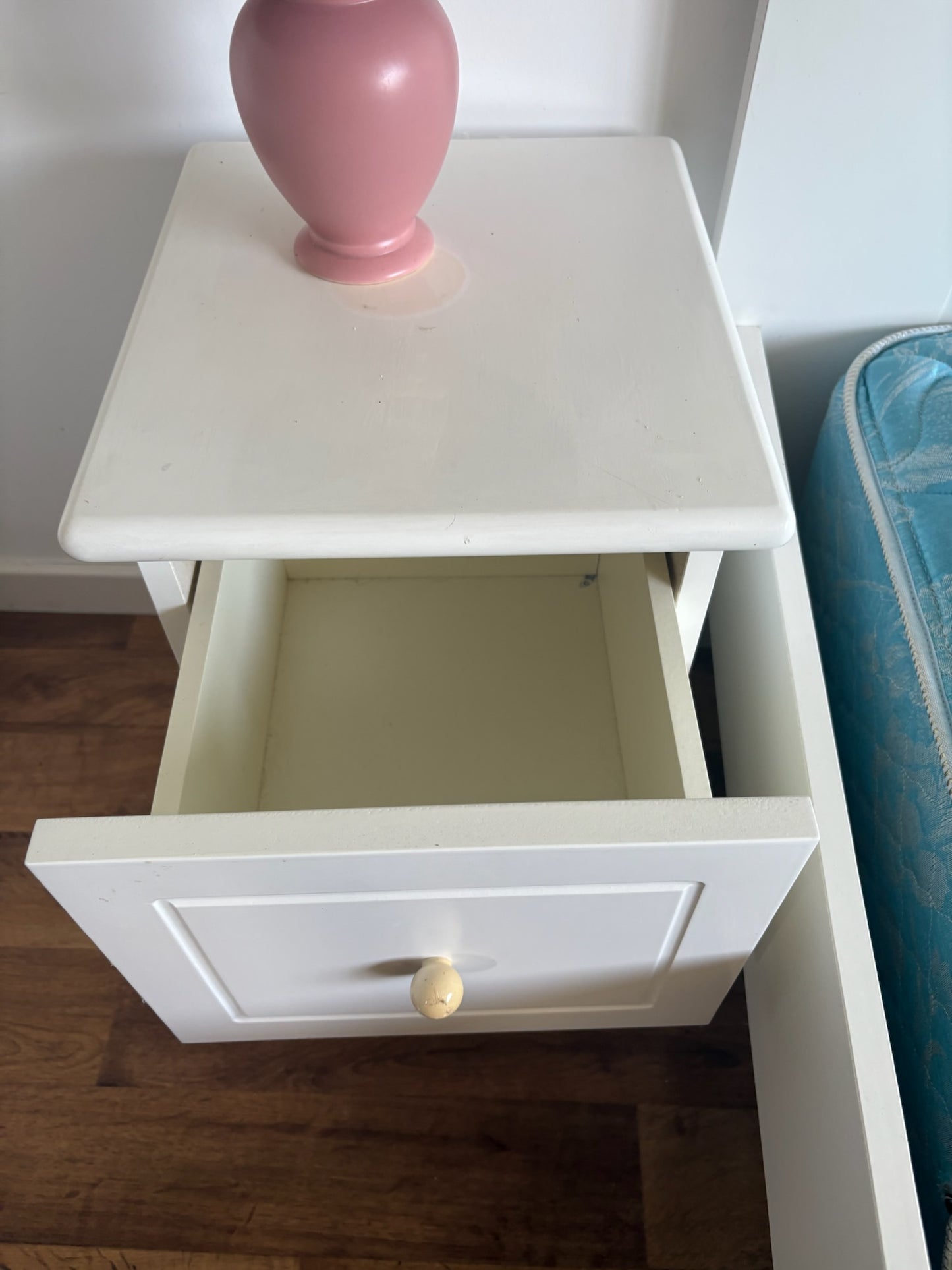 White Bedside Table