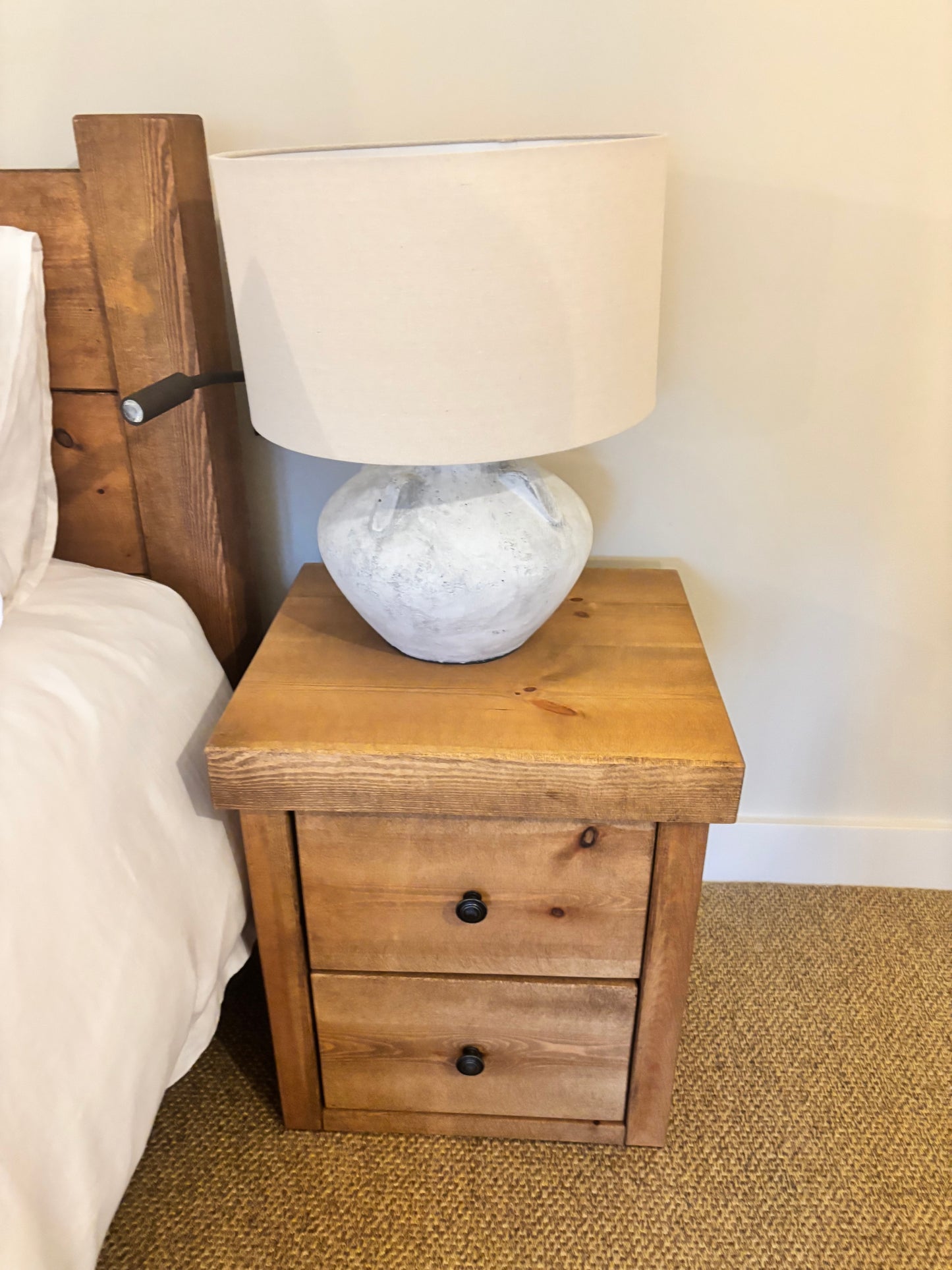 Pair of Oak Bedside Tables by Funky Chunky Coleridge