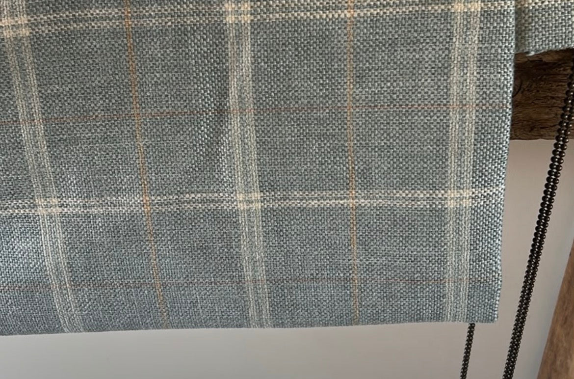 Light Blue Checked Blind