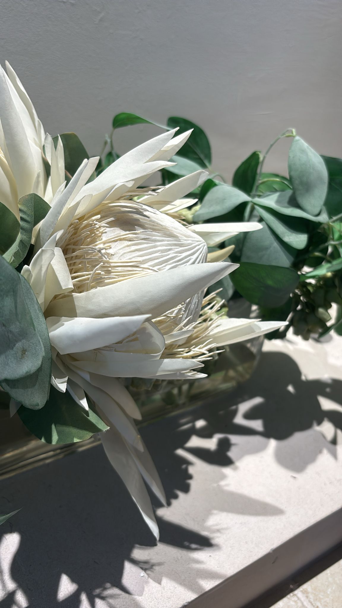 Faux White Flower Arrangement