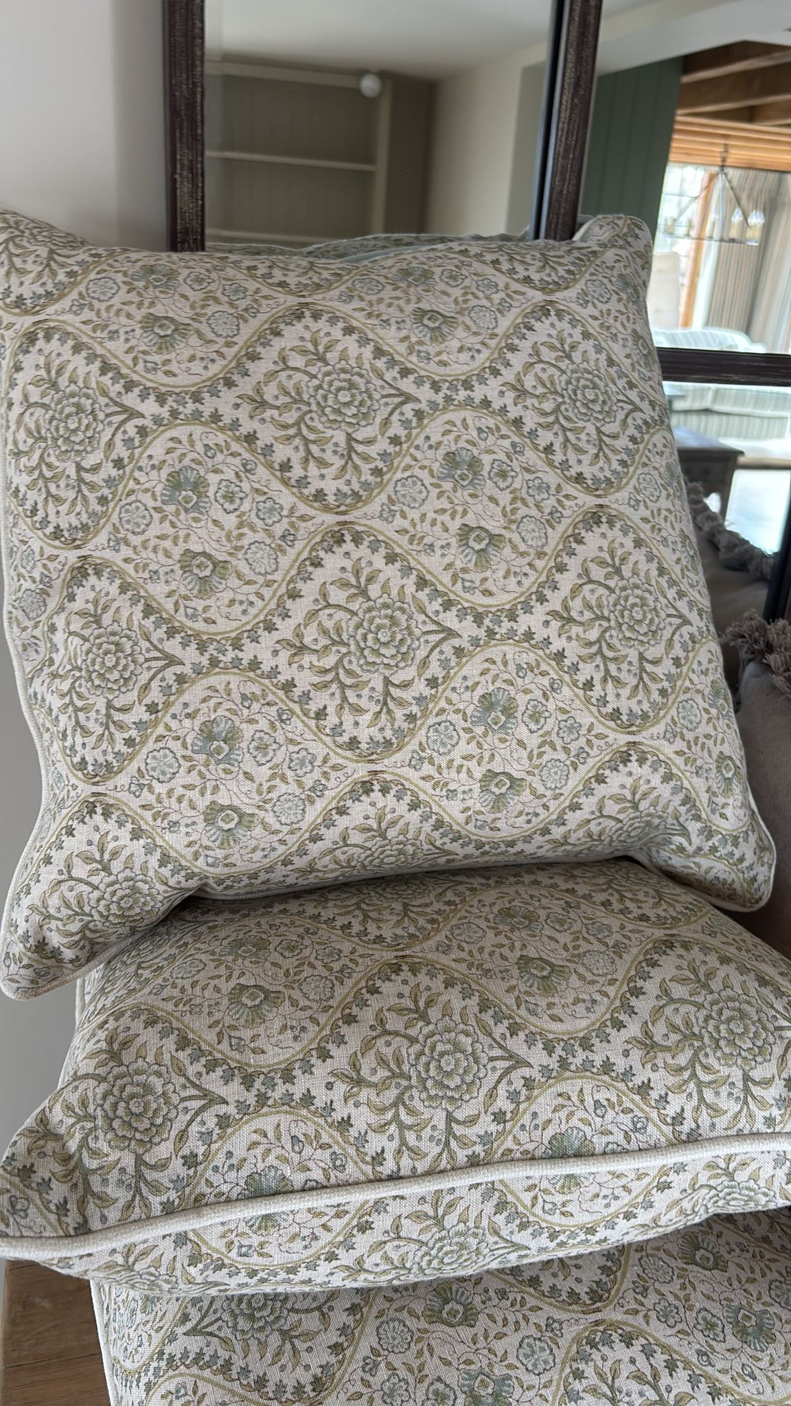 Set of Cream patterned Cushions