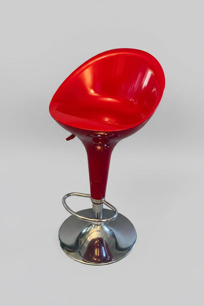 Pair Red Bar Stools