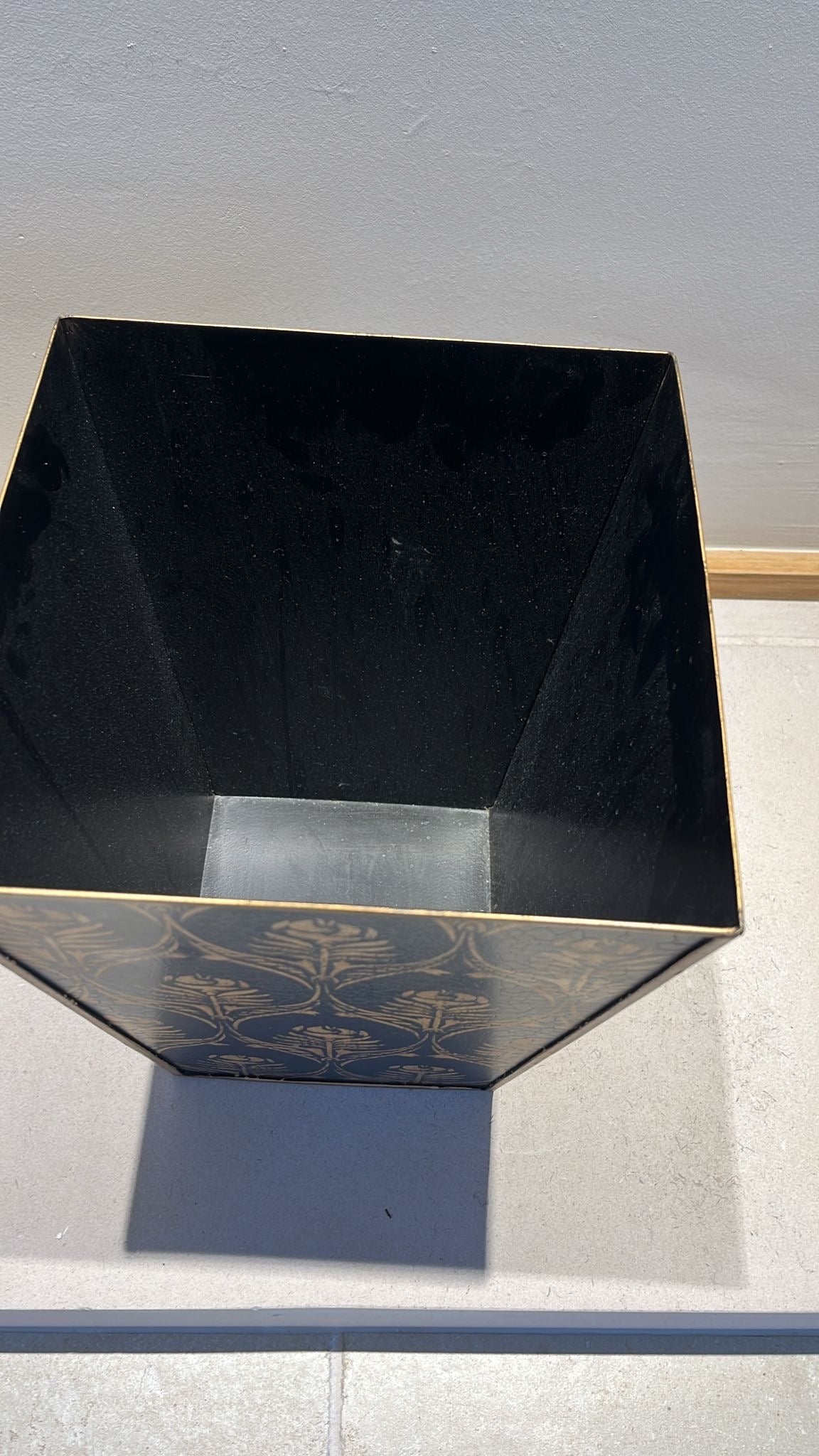 Black & Gold Metal Storage Holder