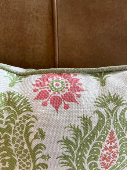 Pair of Pink & Green Cushions