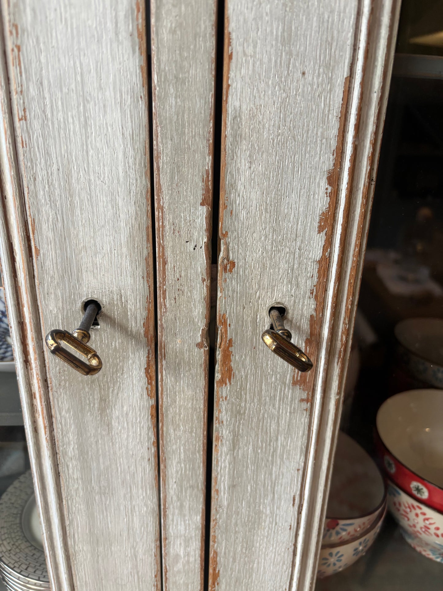 Pair of Antique French Painted Bookcases
