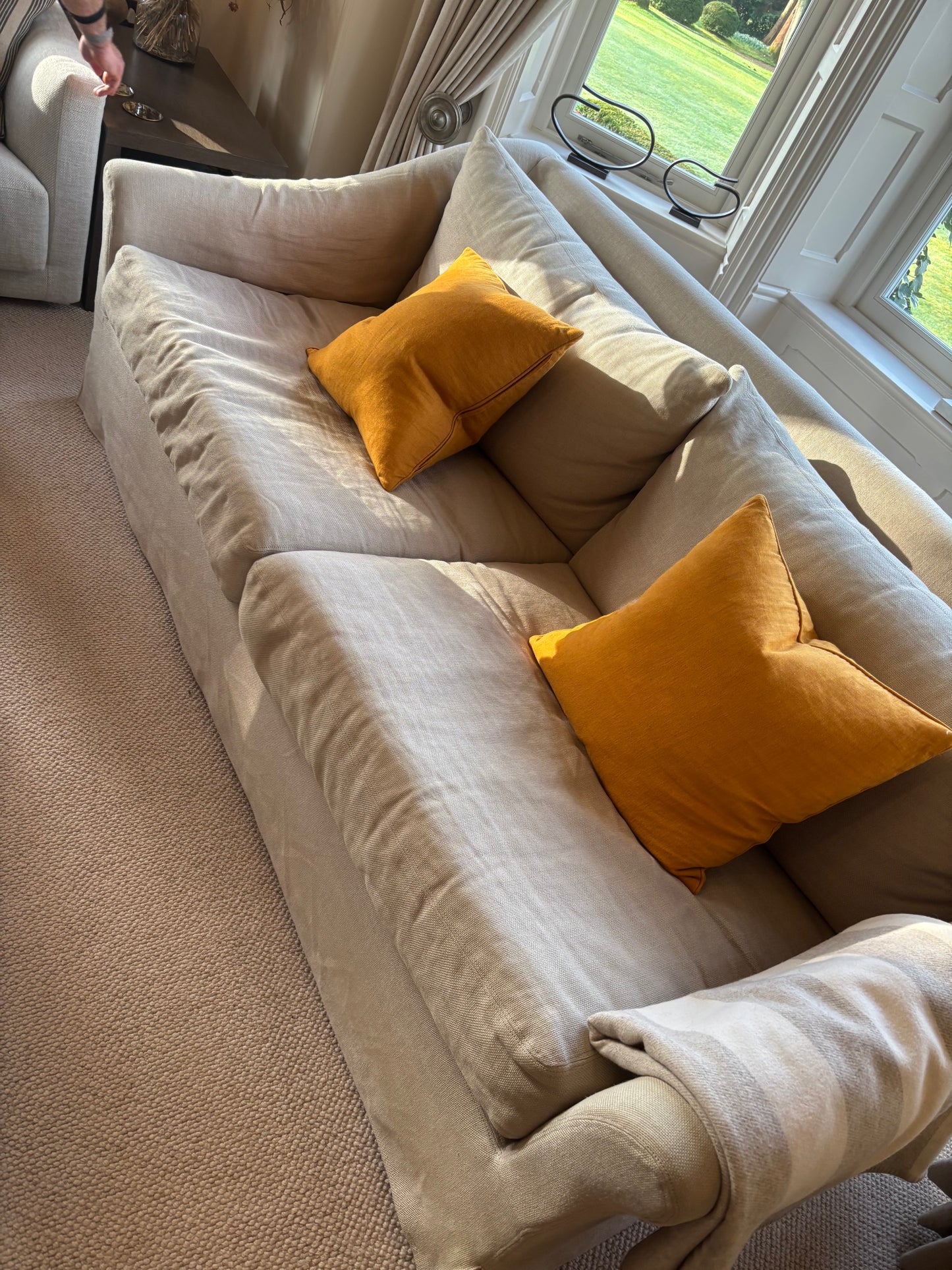 Neptune Beige Three Seater Sofa