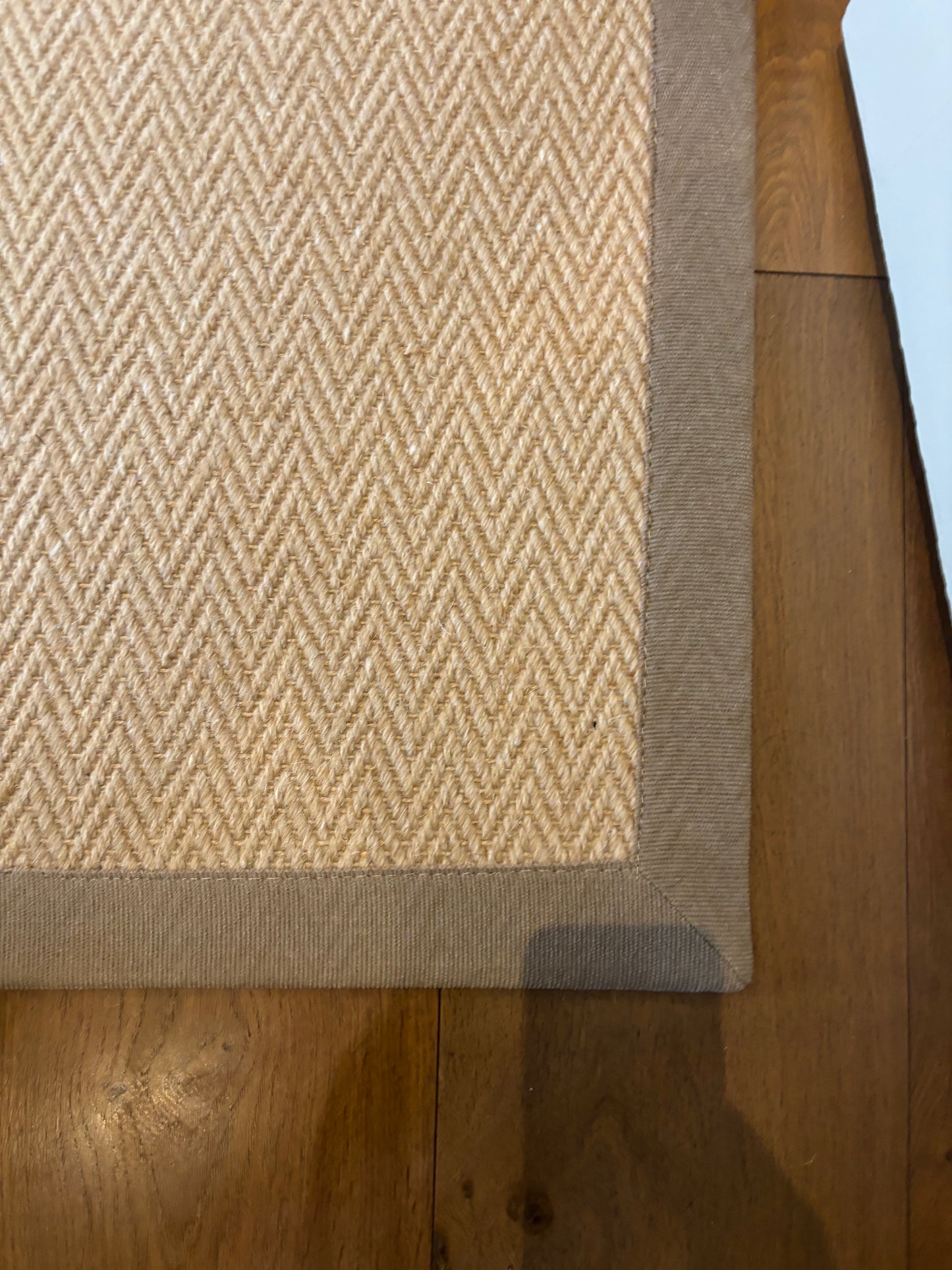 Large Cream Rug with Beige Border