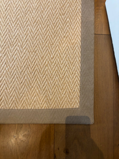 Large Cream Rug with Beige Border