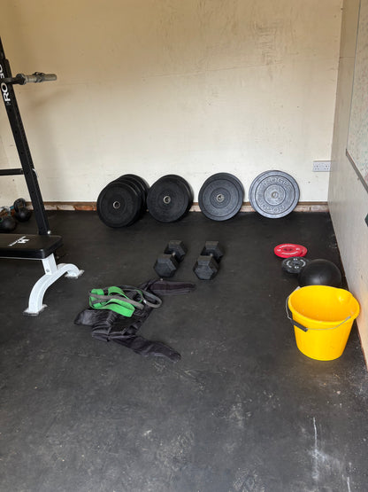 Rogue R-3 Power Rack and Weights