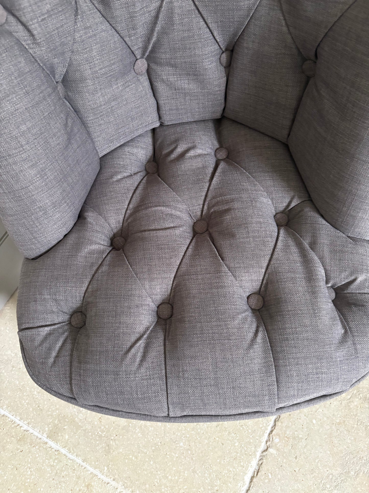Button-Tufted Accent Chair