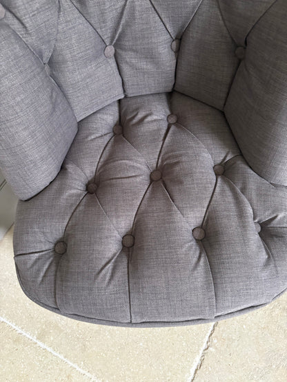 Button-Tufted Accent Chair