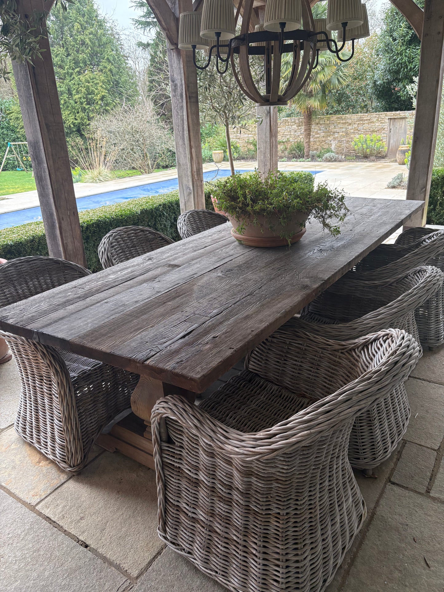 Outdoor Cane Dining Chairs (10 Available)