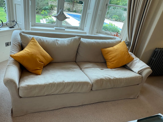 Neptune Beige Three Seater Sofa