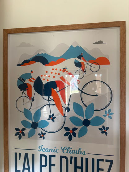 Trio of Vintage Cycling Posters – Oak Framed