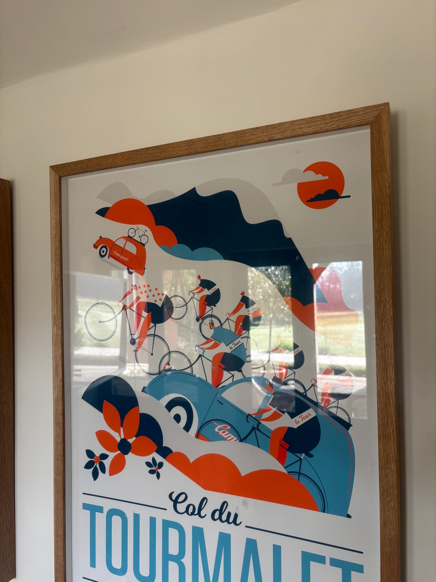 Trio of Vintage Cycling Posters – Oak Framed