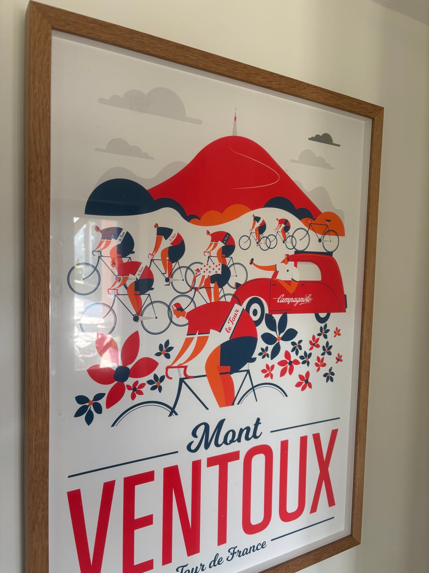 Trio of Vintage Cycling Posters – Oak Framed