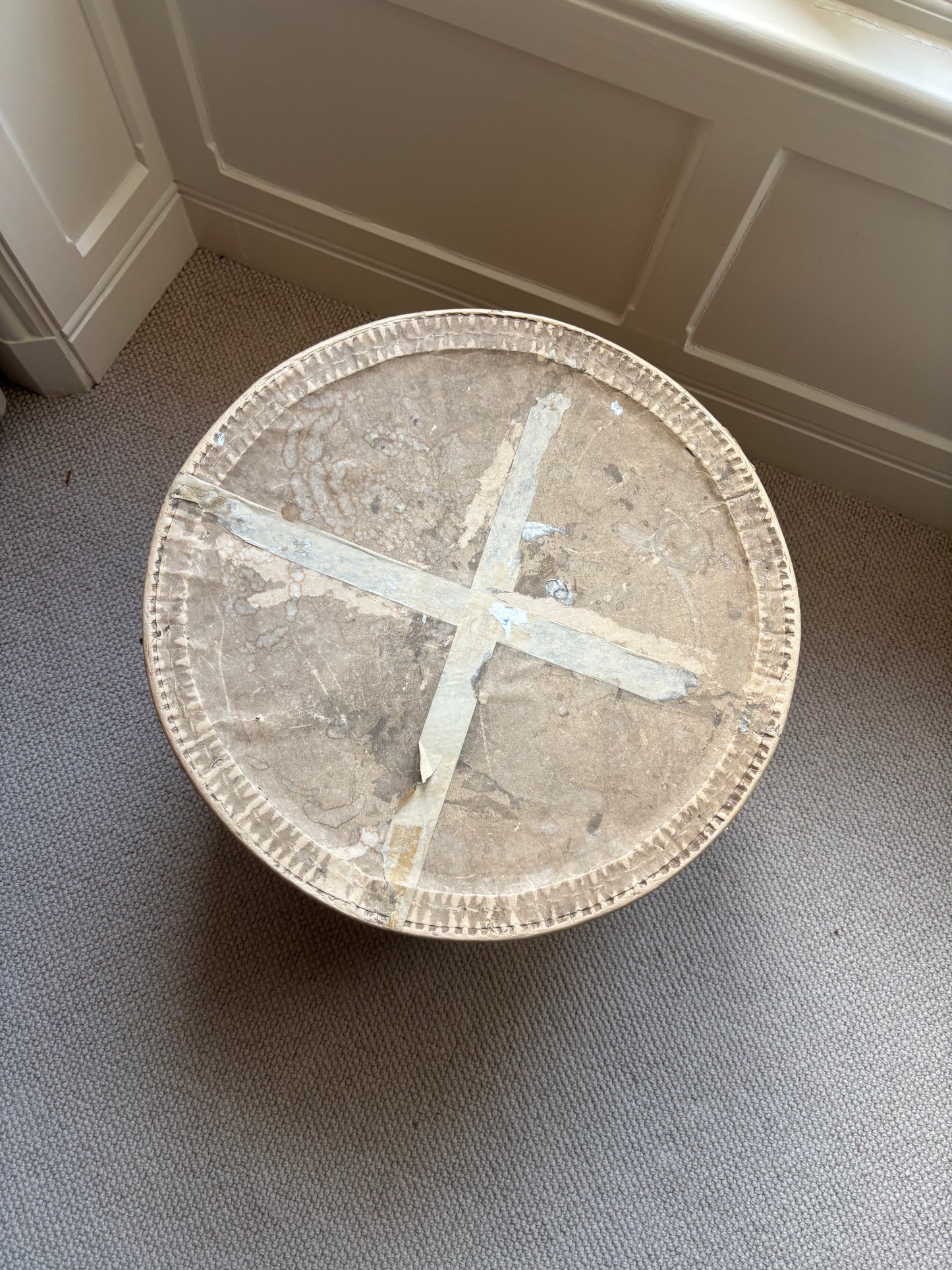 Rustic Hat Box Side Table