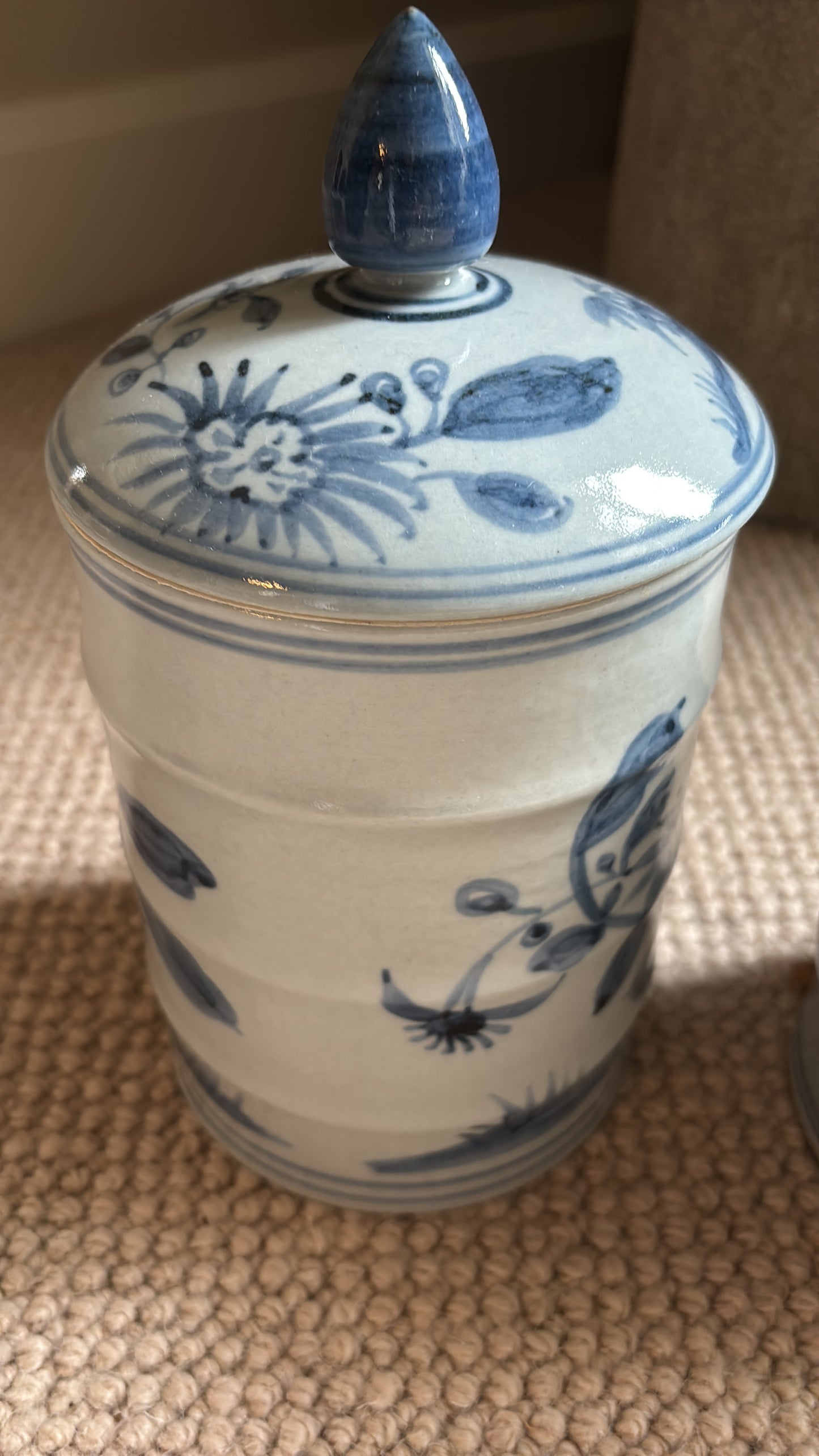 Pair of Oka Chun Lidded Pots