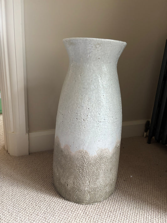 Two Tone Glazed Stone Vase (Medium)