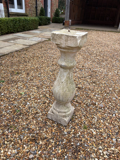Stone Valuster Column Garden Pedestal / Candlestick