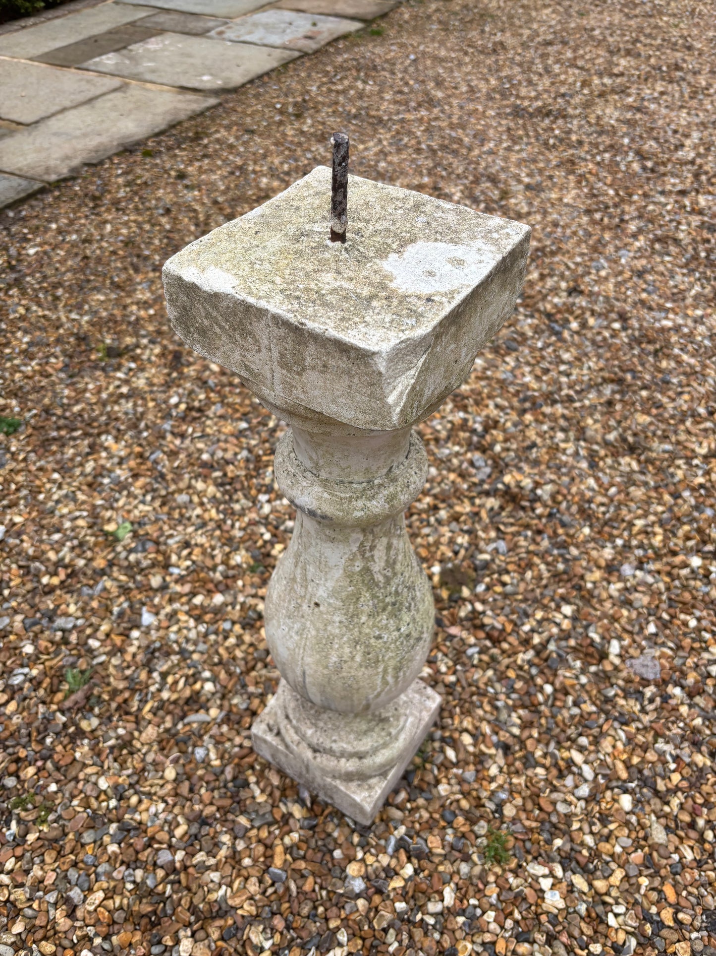 Stone Valuster Column Garden Pedestal / Candlestick
