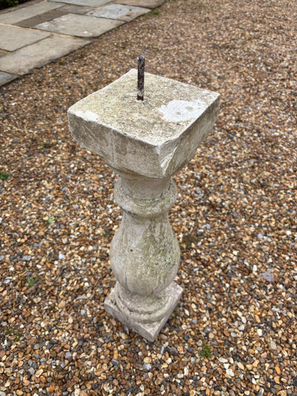 Stone Valuster Column Garden Pedestal / Candlestick