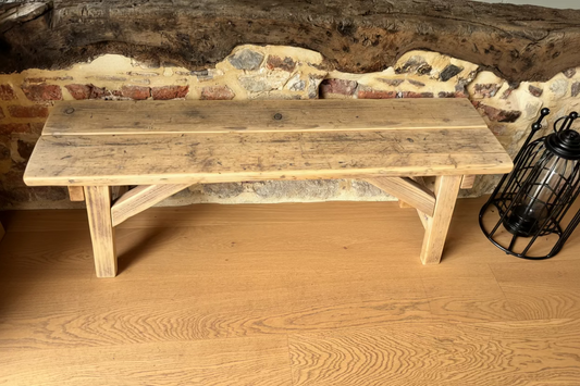 Ennis and Brown Wooden Dining Bench