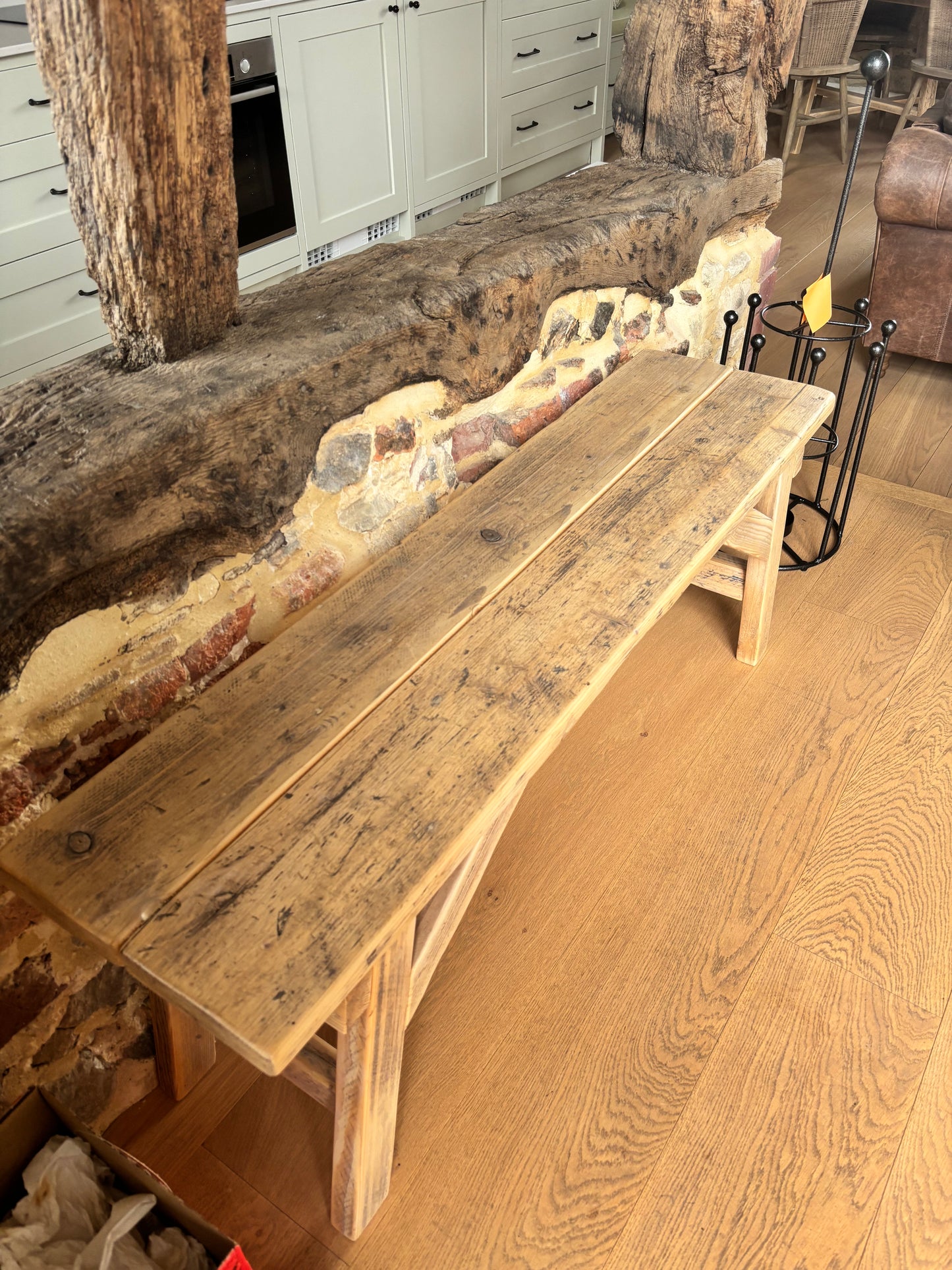 Ennis and Brown Wooden Dining Bench