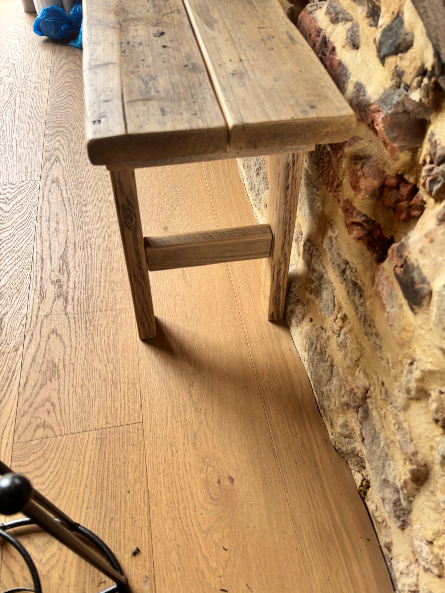 Ennis and Brown Wooden Dining Bench
