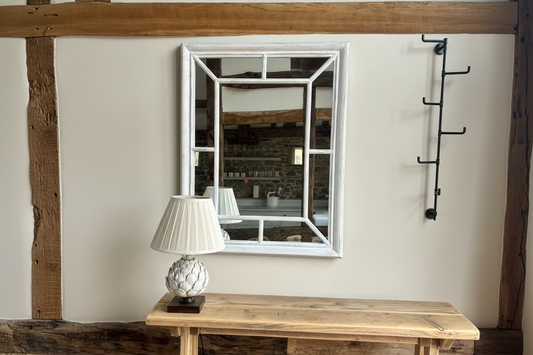 Distressed White Mirror