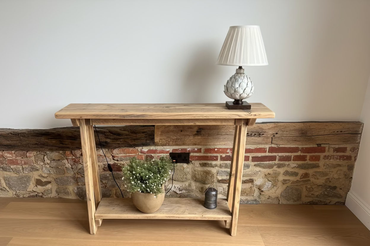 Ennis and Brown Wooden Console Table