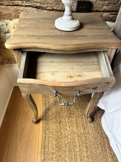 French Bed Company Pair Limed Oak Bedside Tables