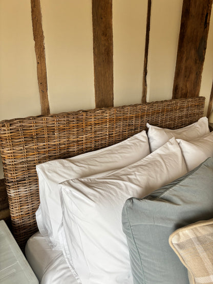 Kingsize Divan Bed with Cane Headboard.  BRAND NEW with Drawers both sides