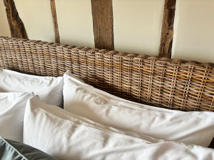 Kingsize Divan Bed with Cane Headboard.  BRAND NEW with Drawers both sides