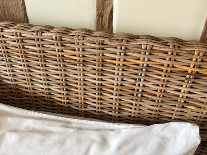 Kingsize Divan Bed with Cane Headboard.  BRAND NEW with Drawers both sides