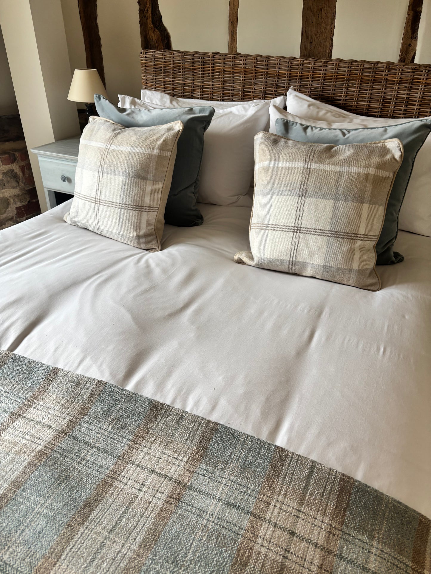 Kingsize Divan Bed with Cane Headboard.  BRAND NEW with Drawers both sides