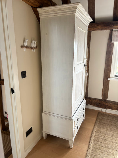 Chelsea Textiles Cream Distressed Wardrobe