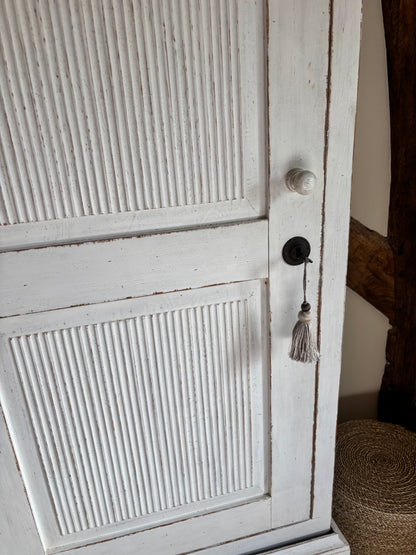 Chelsea Textiles Cream Distressed Wardrobe