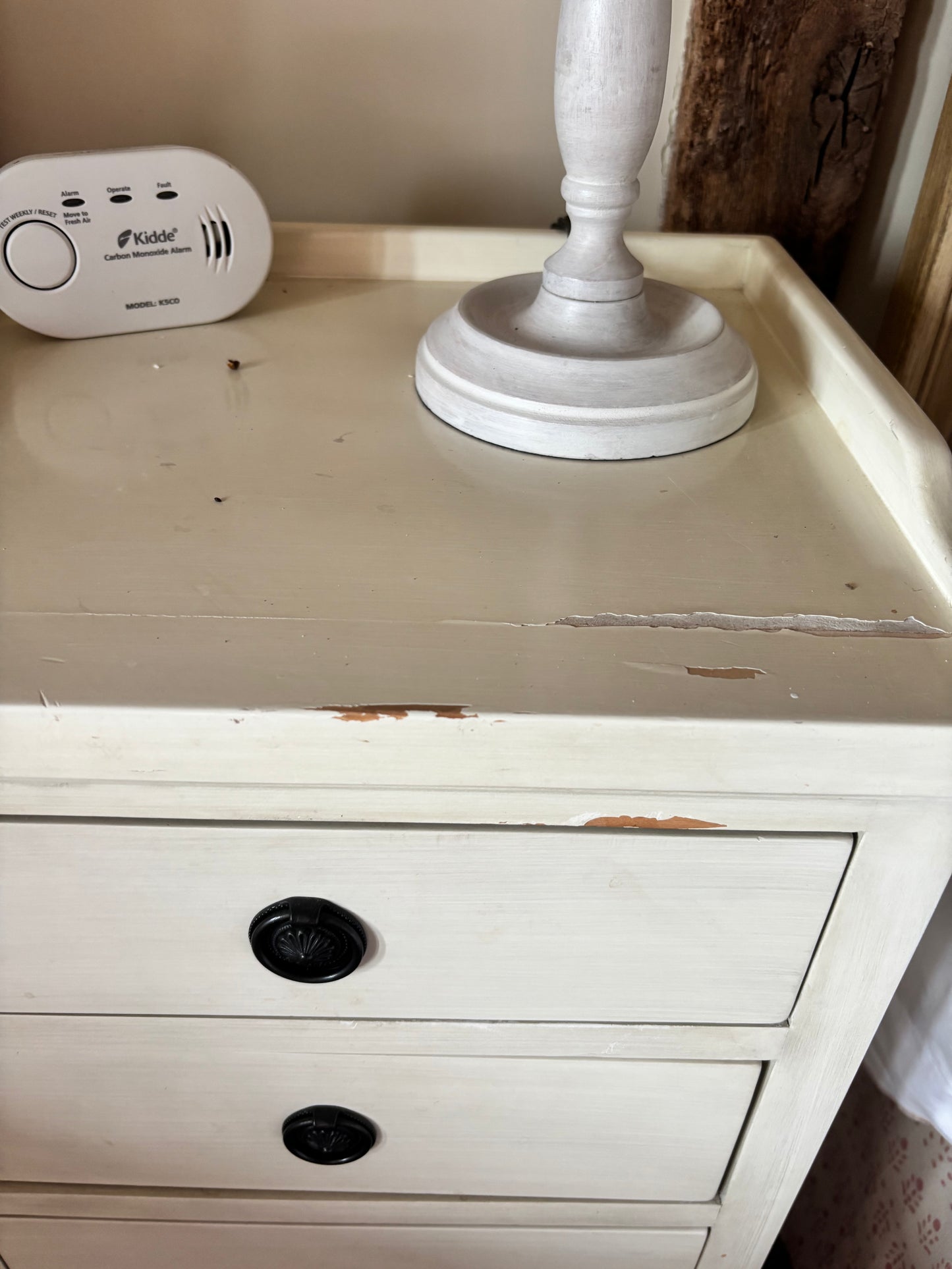 Chelsea Textiles Cream Bedside Table