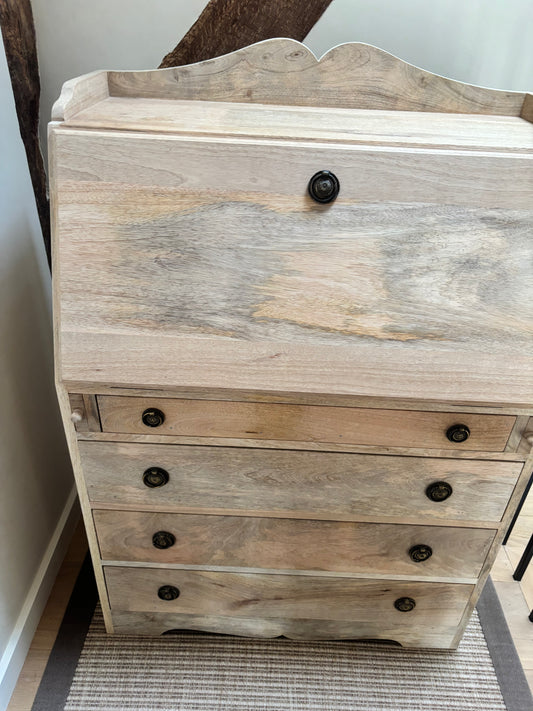Scumble Goosie Limed Oak Bureau