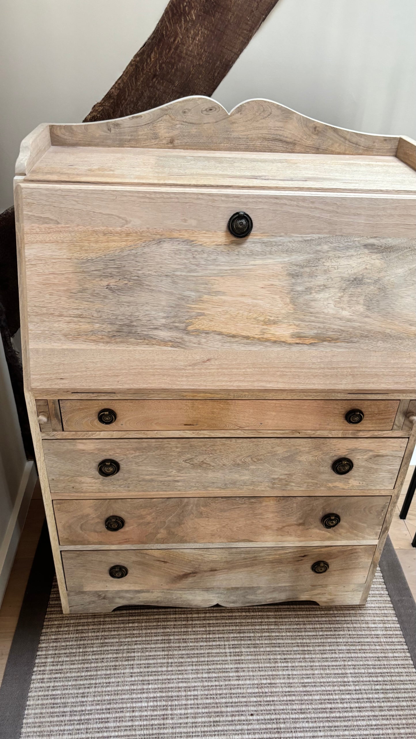 Scumble Goosie Limed Oak Bureau