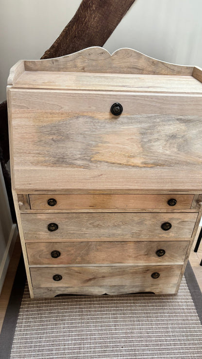 Scumble Goosie Limed Oak Bureau