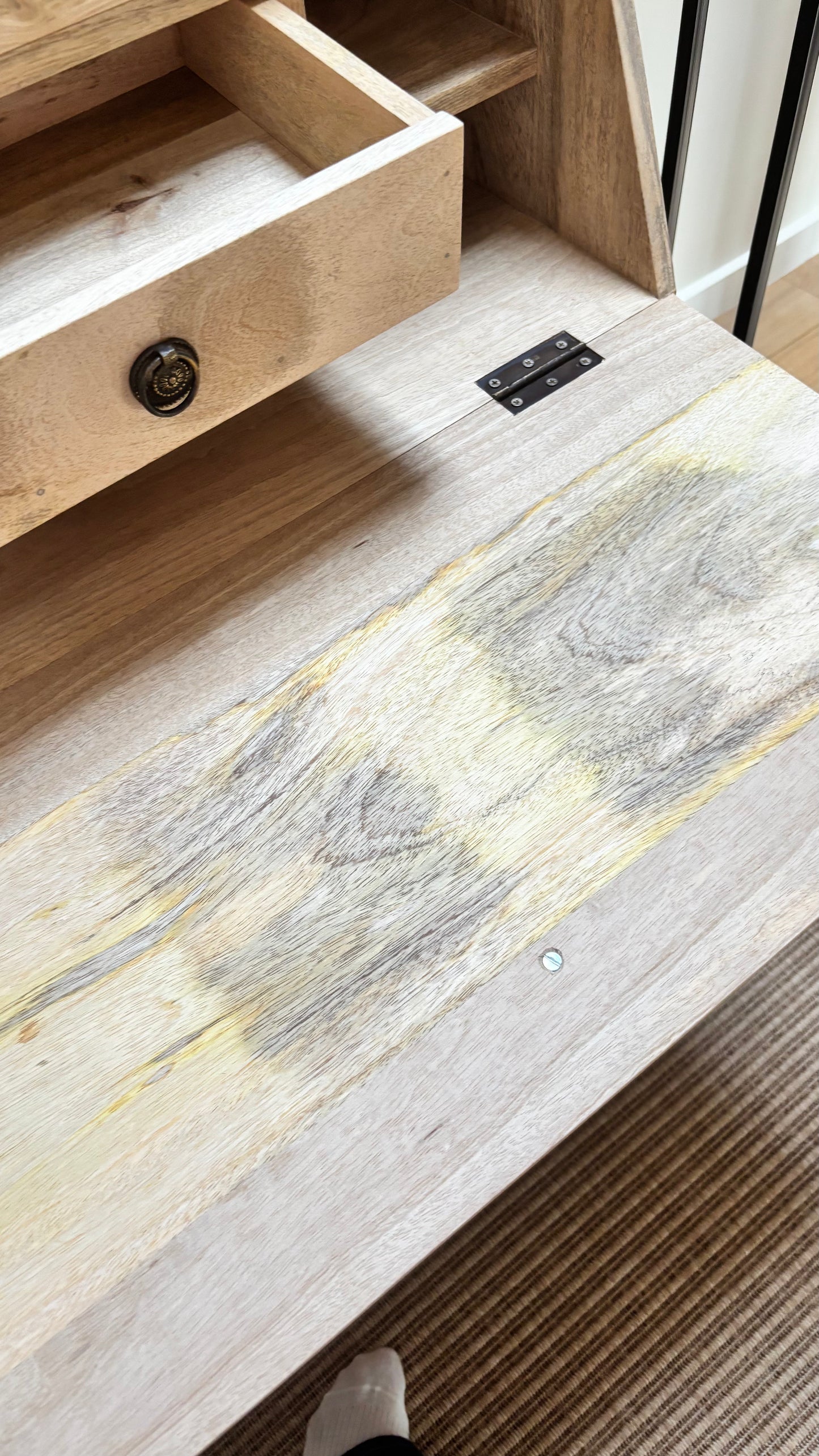 Scumble Goosie Limed Oak Bureau