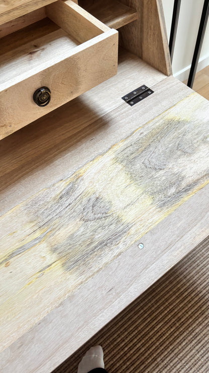 Scumble Goosie Limed Oak Bureau