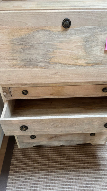 Scumble Goosie Limed Oak Bureau