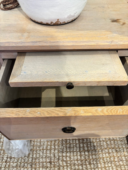 Pair Limed Oak Bedside Tables