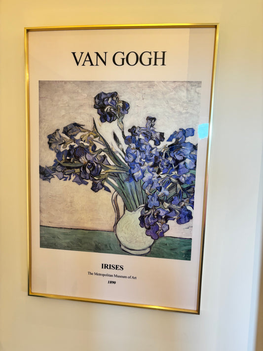 Coach House Gold Frame Van Gogh Poster Irises