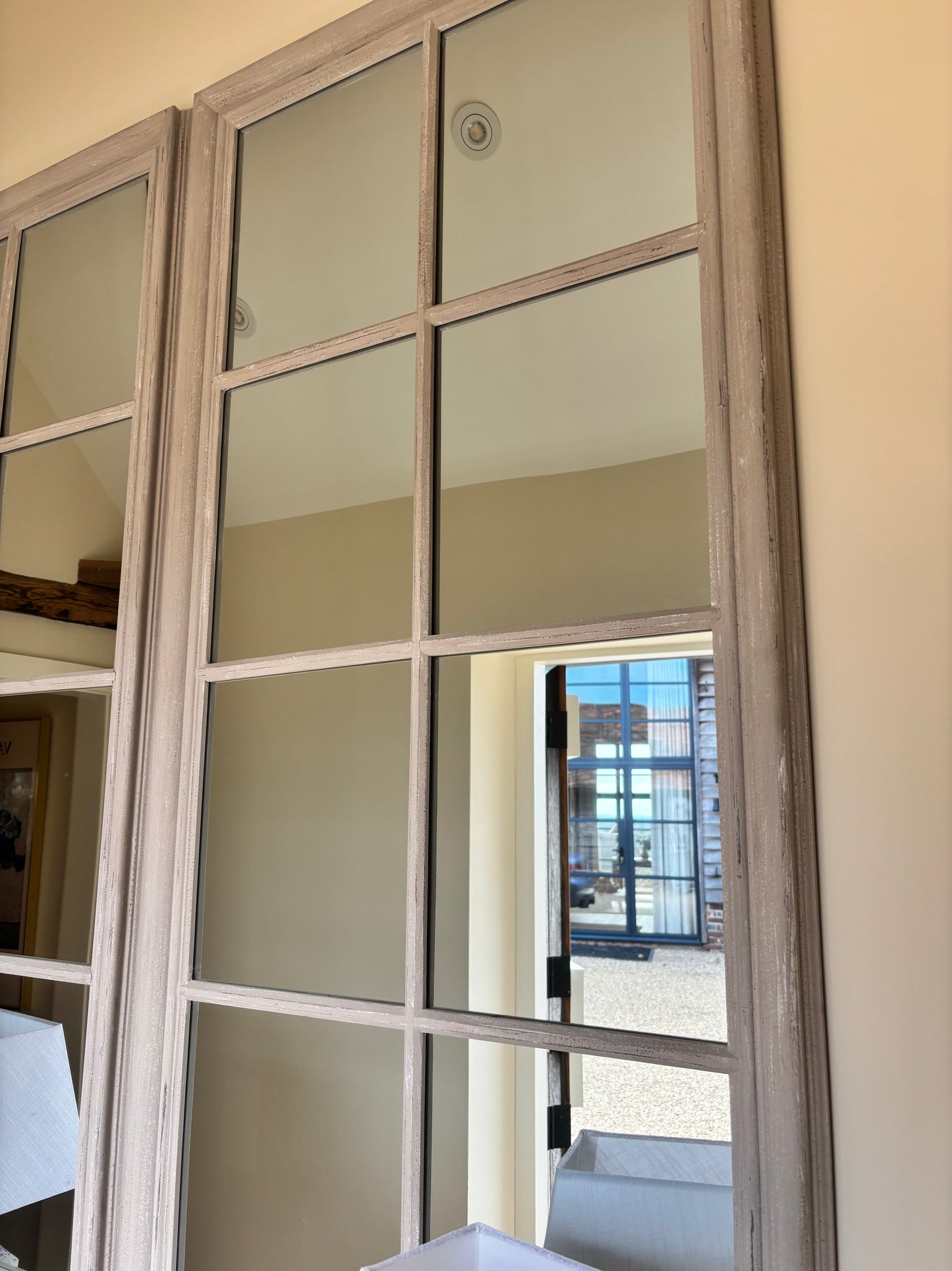 One World Pair Grey Tall Mirrors